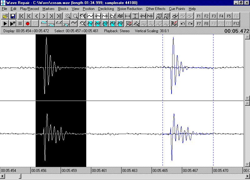 Overlay Positioned at Replacement Section