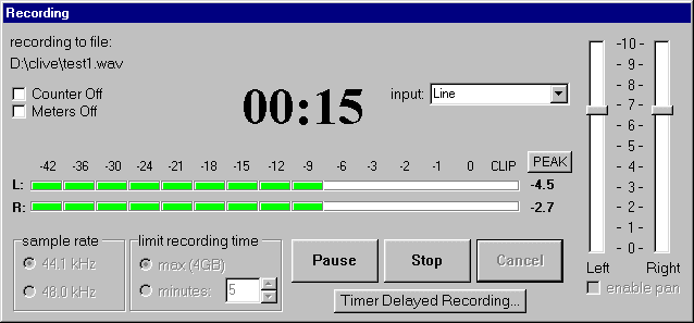 Recording in Progress